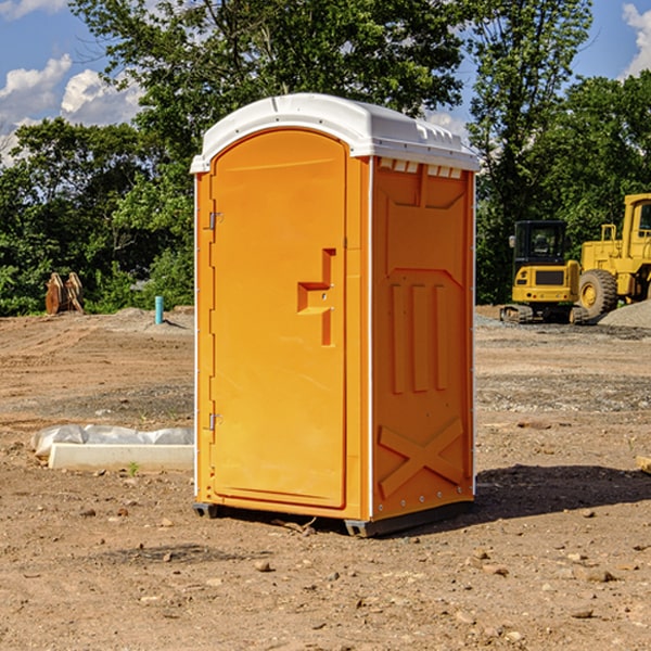 can i customize the exterior of the porta potties with my event logo or branding in Greensboro IN